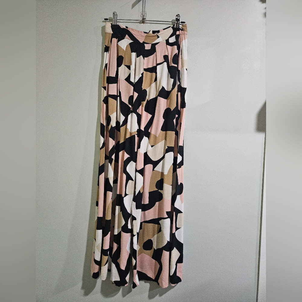 Anthropologie Corylynn Calter Abstract Print Wide Leg Pants Size XS - Picture 4 of 7